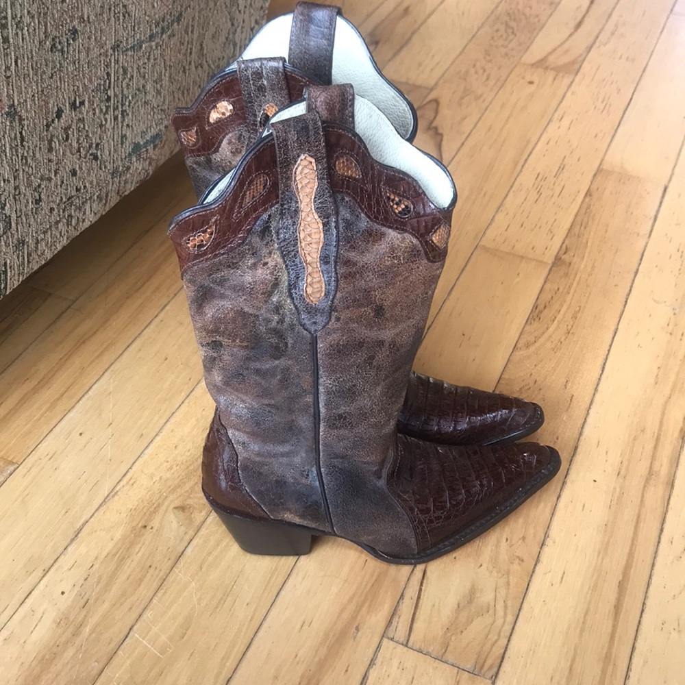 Brown Buitre western boots